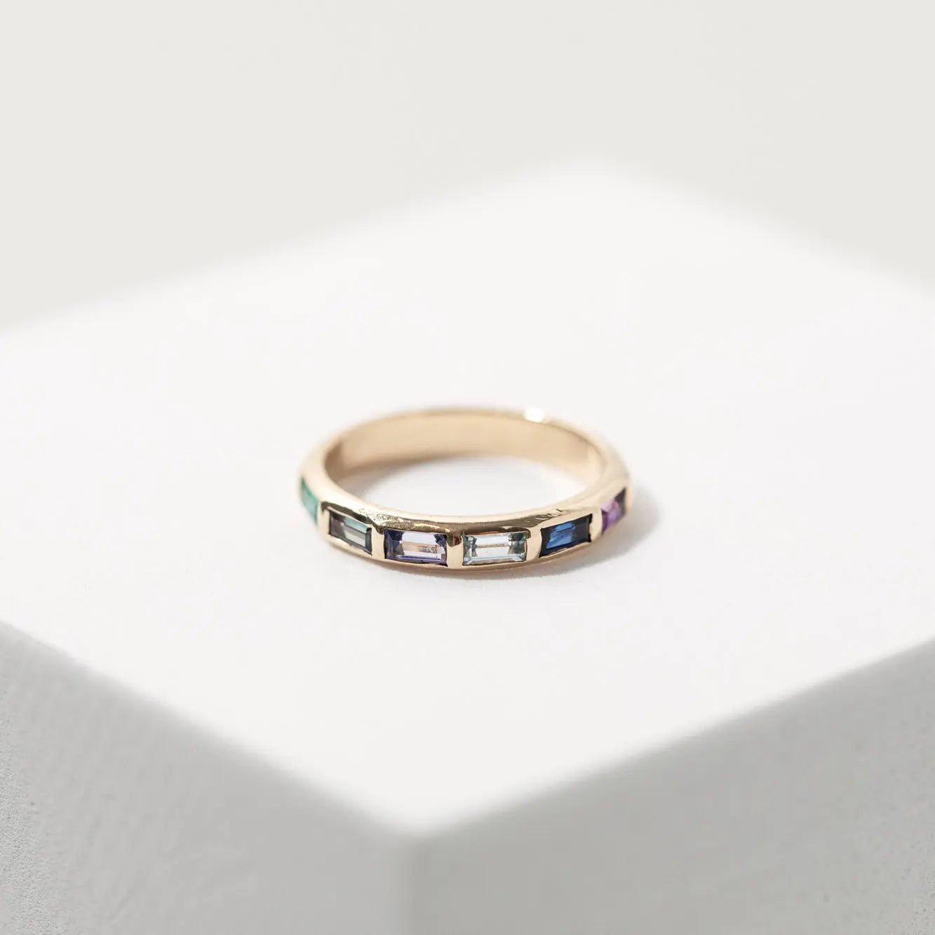 Baguette Birthstone Ring Mary Frances Maker