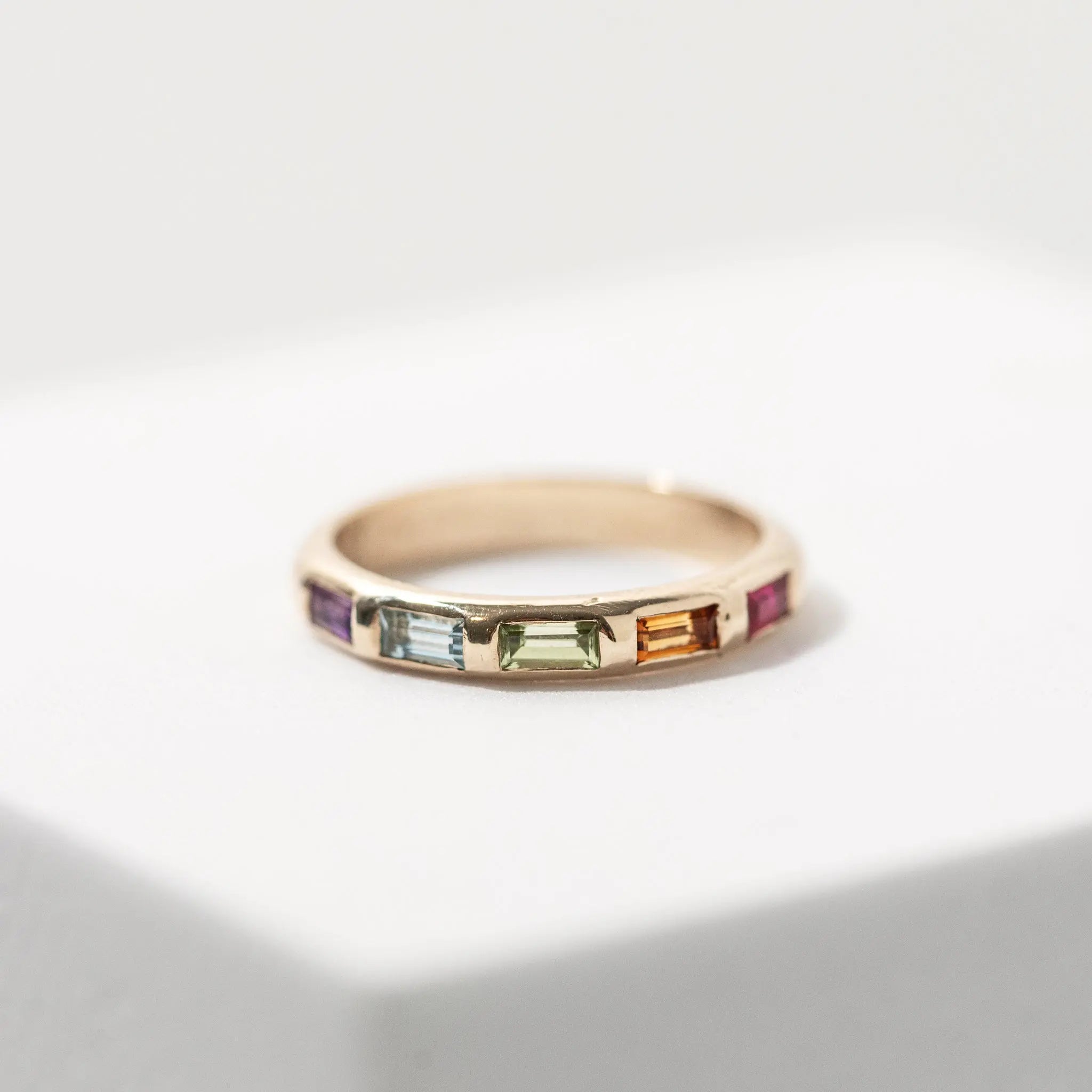 Baguette Birthstone Ring Mary Frances Maker