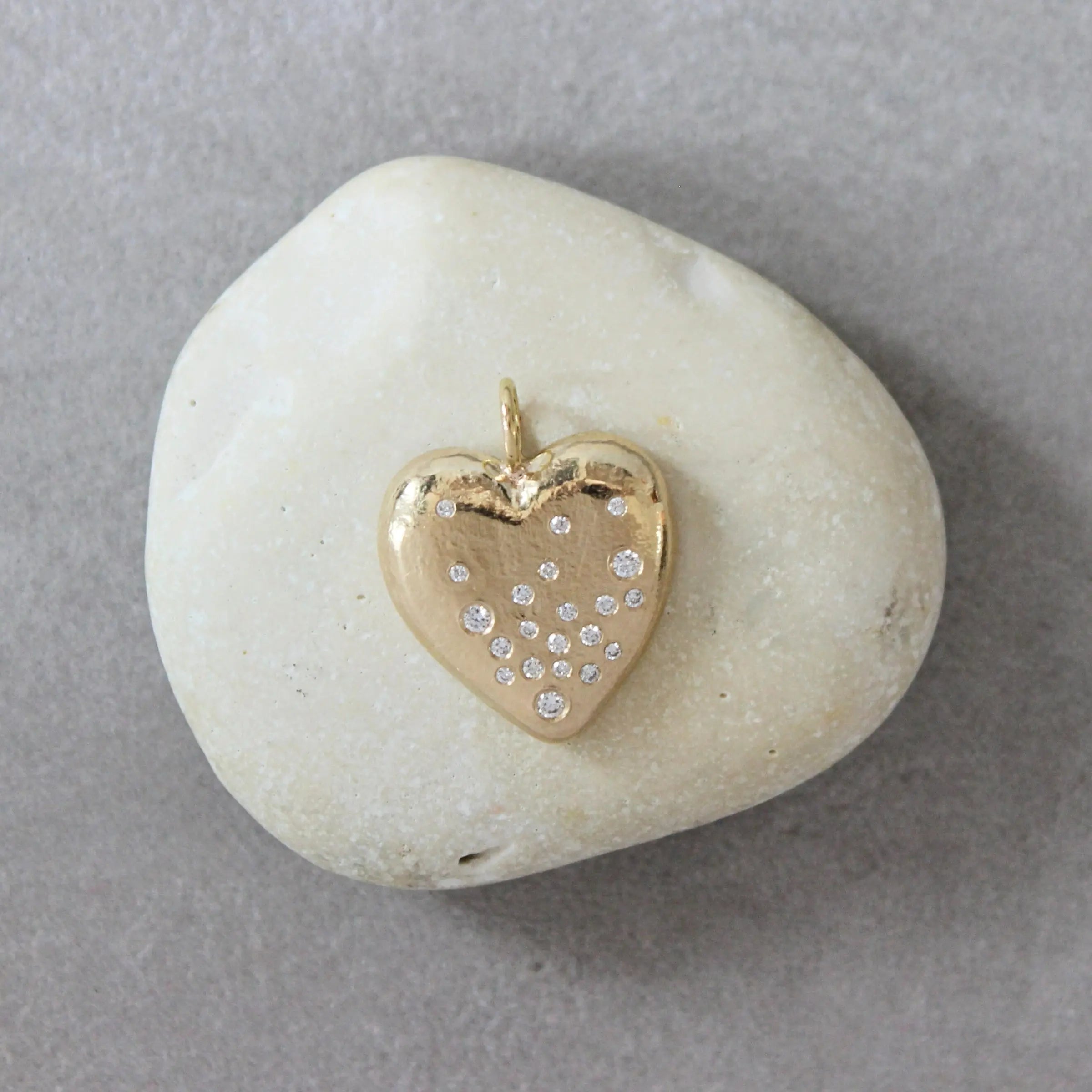 Diamond Drip Heart Pendant Mary Frances Maker