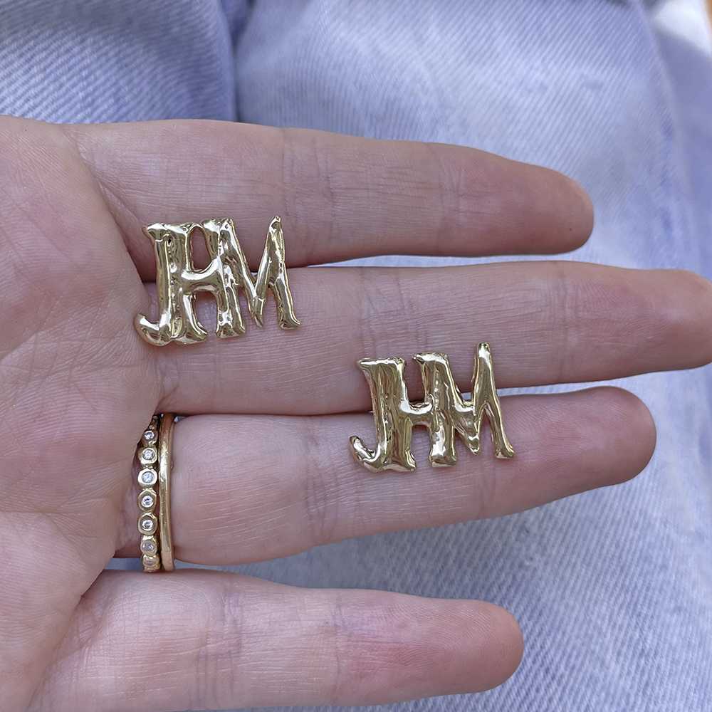 Initial Cufflinks, Yellow Gold Mary Frances Maker