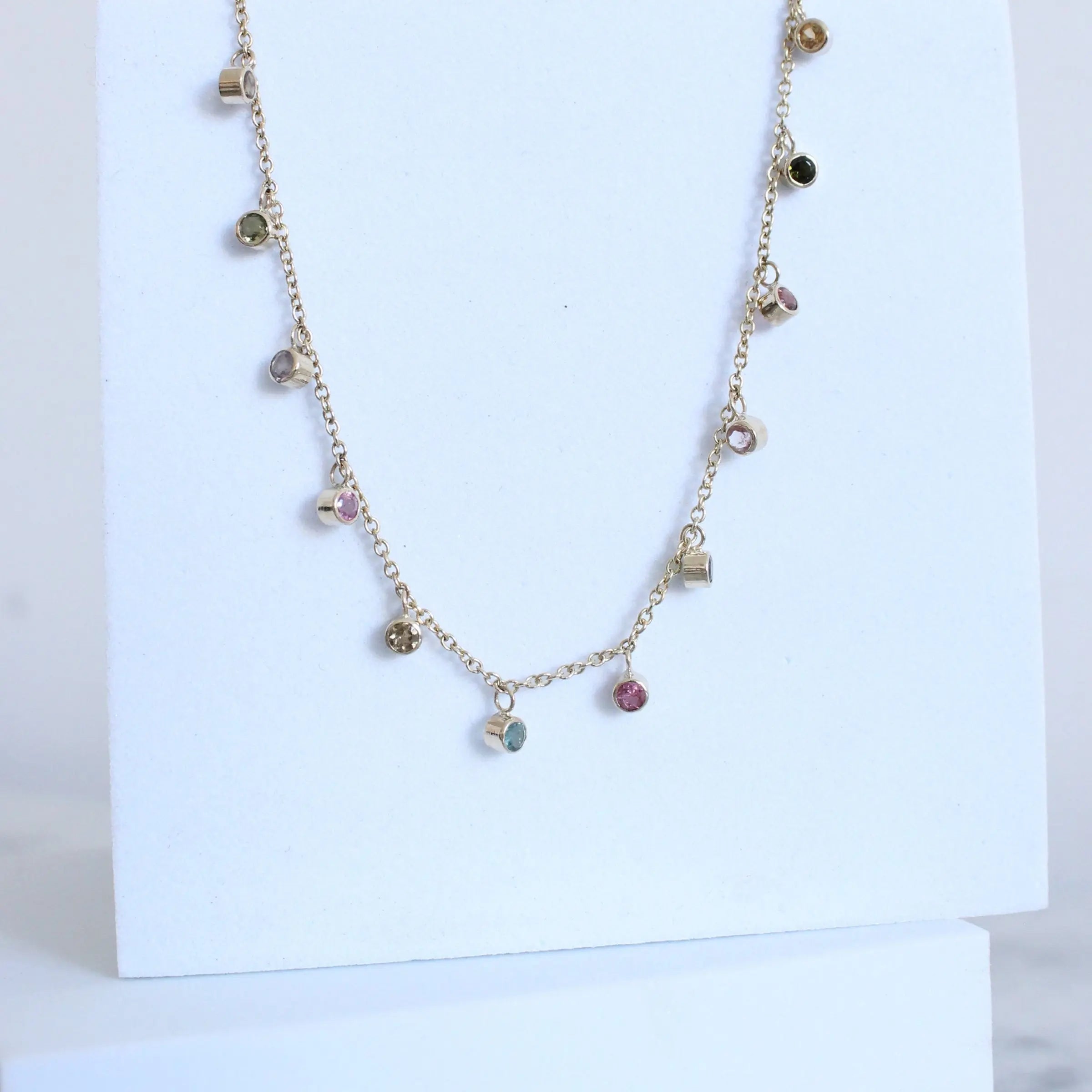 Multi-Color Tourmaline Drip Necklace Mary Frances Maker