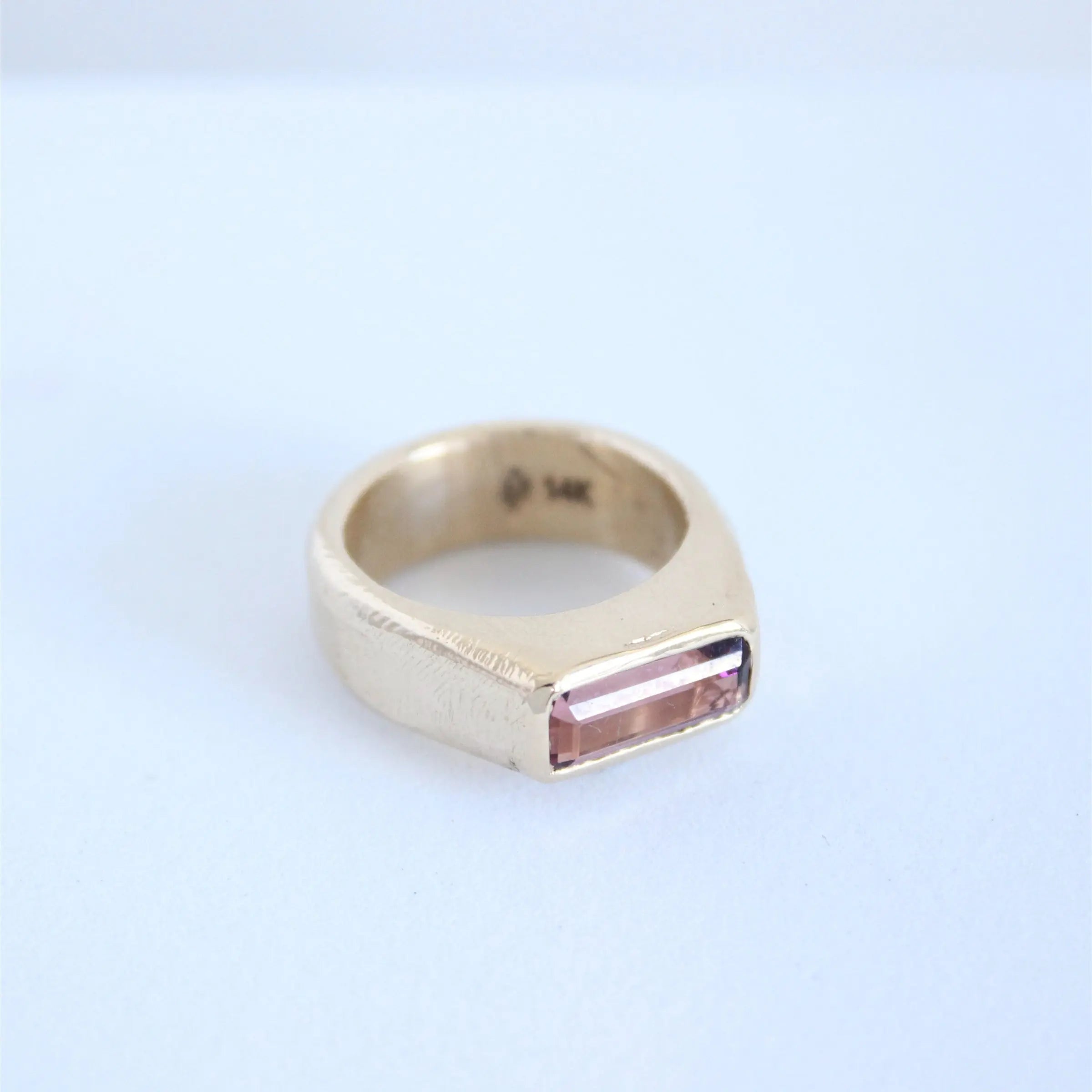 Pink Tourmaline Stacking Ring Mary Frances Maker