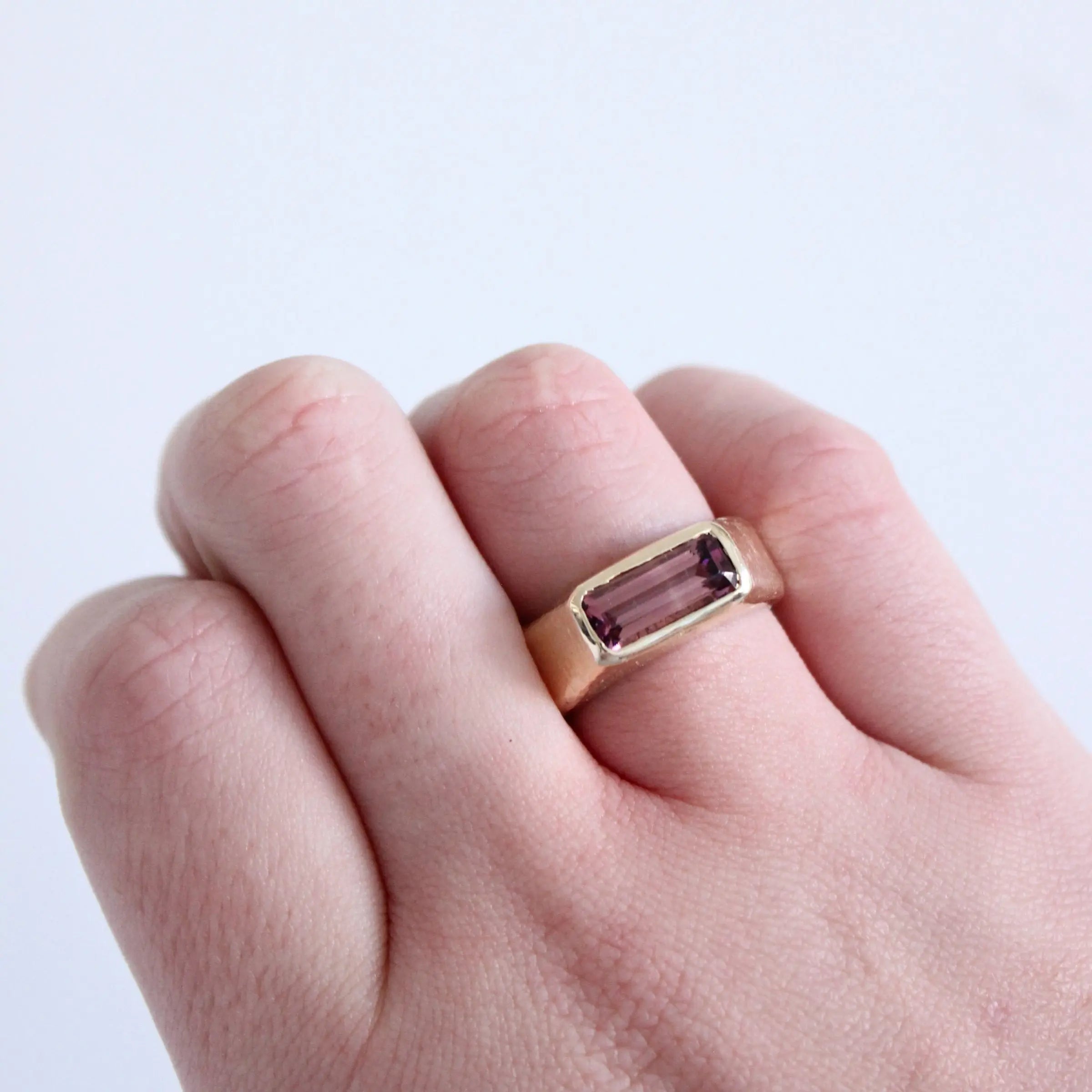 Pink Tourmaline Stacking Ring Mary Frances Maker