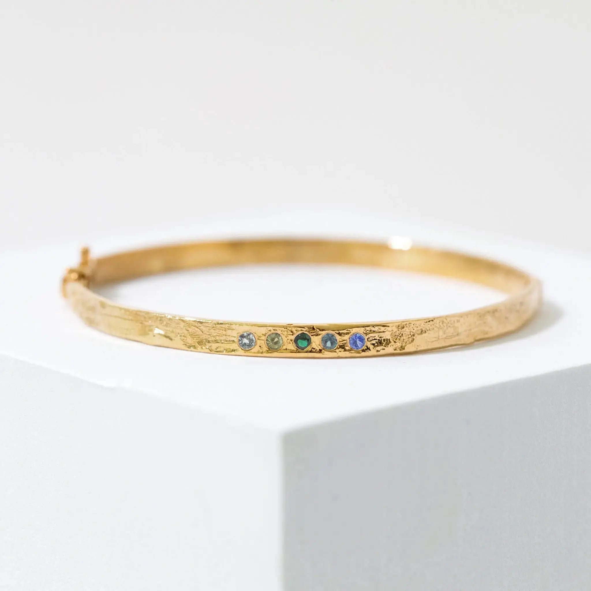 RTS Birthstone Birch Bangle, 5 stones Mary Frances Maker