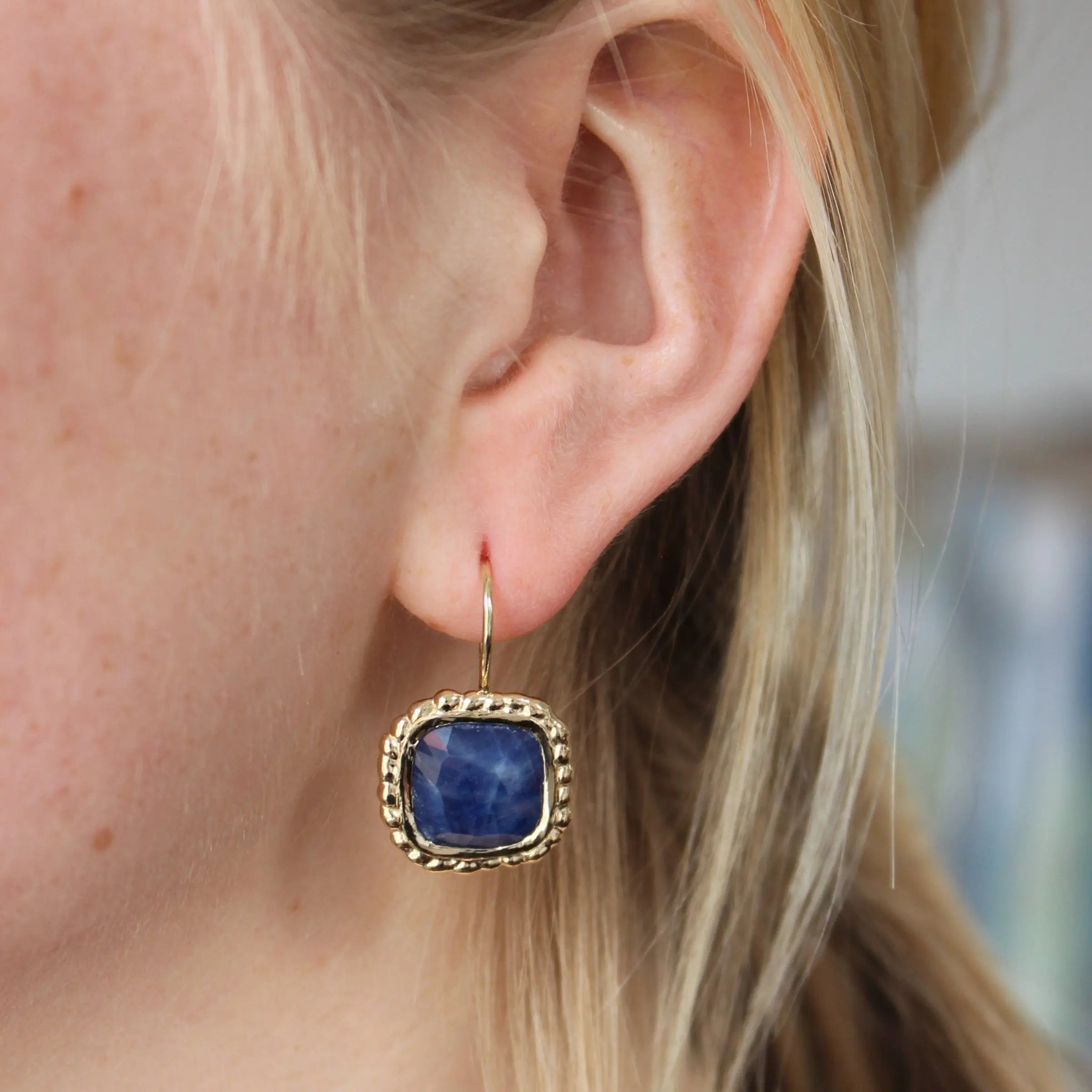 Sapphire Drop Earrings Mary Frances Maker